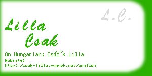 lilla csak business card